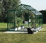 Vitavia Gewächshaus Diana - Ausführung:8300 ESG 3 mm Grün, Fläche:ca. 8,3 m², Fenster:2, Maße:263 x 321 cm, Sockel:255 x 317 cm,