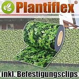 Plantiflex Sichtschutz Rolle 35m Blickdicht PVC Zaunfolie Windschutz für Doppelstabmatten Zaun (Buchsbaum)