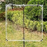 Transparente Plane mit ösen,aus 380g/m² PVC Material,Alle Größe Anpassbar,Abdeckplane mit Ösen, Seil und kabelbinder,Wetterfeste Plane zum Regenschutz,Abdeckplane für Gartenmöbel Pflanzen Gew