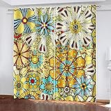 YTSDBB Vorhang kinderzimmer Junge Muster Blume Kunst Farbe B 160 x H 115 cm 3D Digitaldruck Druckmuster Öse Thermisch isoliert 90% für Schlafzimmer Wohnzimmer ​Kinderzimmer Junge mit M