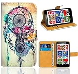 FoneExpert® Nokia Lumia 630 Handy Tasche, Wallet Case Flip Cover Hüllen Etui Ledertasche Lederhülle Premium Schutzhülle für Nokia Lumia 630