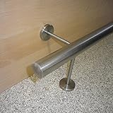 Edelstahl Bar-/Tresen-/Fußstange Ø 42,4 mm (geteilt über 2.60m) (270cm 3 Edelstahl-Halter)
