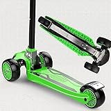 Balance Assistent Scooter für Kinder Kickscooter Erwachsene Klappscooter Verstellbarer Roller passend für Männer und Frauen von 5 bis 30 (Farbe : Rot) (Color : Grün)