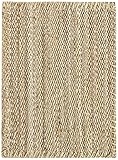 HAMID - Jute Teppich, Granada Teppich 100% Natürliche Jutefaser Handgewebt, Weicher Teppich und Hohe Festigkeit für Wohnzimmer, Esszimmer, Schlafzimmer, Flurteppich - Natürlich (70x50cm)