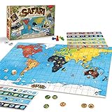 JUEGACONMIGO Safari, das Spiel der Tiere. Welttiere lernen und Strategie Brettsp