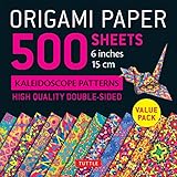 Origami Paper 500 Sheets Kaleidoscope Patterns 6 (15 CM): Tuttle Origami Paper: High-Quality Double-Sided Origami Sheets Printed with 12 Different Designs (Instructions for 6 Projects Included)