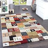 Paco Home Designer Teppiche Modern Teppich Terra Rot Grün Multicolour, Grösse:160x230