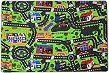 Kinderteppich zum Spielen, verschiedene Motive ✓ Schadstoffgeprüft ✓ Anti-Schmutz-Schicht | Auto-Spielteppich, Auto-Teppich für Jungen & Mädchen | Verkehrsteppich (95cm x 200cm CITY)