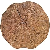 matches21 Tischset Platzset MOTIV Baumstamm Baum Scheibe Holzoptik braun 6 Stk. rund Ø 38 cm Kunststoff Platzmatte undurchlässig abwaschbar abwischb