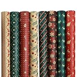 JSJJAUJ Geschenkpapier 2021 Weihnachten Kfrat Geschenkpapier Hochzeit Grün Dekoration Geschenk Wrap Artware Kraft Packung Papier Vellum Papier Origami Papier (Color : 08)