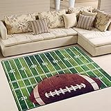 Use7 Retro American Football Field Area Teppich für Wohnzimmer Schlafzimmer 160 cm x 122