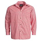 Bongossi-Trade Trachtenhemd für Trachten Lederhosen Freizeit Hemd rot-kariert XXXL