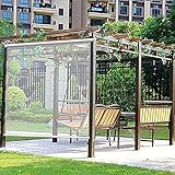 YUYI Seitenzug- & Springrollos Große PVC-transparente Rolltöne, äußere Terrasse Balkon Gazebo Türen & Fenster Wasserdicht Klare Blind, Breit 140 cm (Size:140CMX170CM)