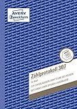 AVERY Zweckform 307 Zählprotokoll für offene Ladenkassen (A5, von Steuerberatern empfohlen, mit Ausfüllhilfe, für Deutschland zur einfachen Zählung des Barbestands, 50 Blatt) 5er Pack