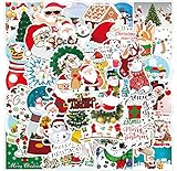 Hicollie Weihnachtsaufkleber, 50 Stück Weihnachten Geschenkaufkleber Weihnachten Sticker Weihnachtliche Aufkleber Sticker Etiketten, Für Umschlag Geschenktüten Papiertüten Weihnachtsk