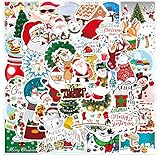 Hicollie Weihnachtsaufkleber, 50 Stück Weihnachten Geschenkaufkleber Weihnachten Sticker Weihnachtliche Aufkleber Sticker Etiketten, Für Umschlag Geschenktüten Papiertüten Weihnachtsk