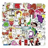 Lustige Cartoon-Aufkleber für Erwachsene, Motiv: Hunger Force, Wasserflaschen, Gepäck, Computer, Handy, Skateboard, Gitarre, 50 Stück