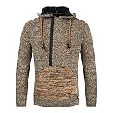 PANBOB Hoodie Herren Langarm Schick Entwurf Warm Pullover Herren Komfortabel Verdicken Herbst Winter Sweatshirt Herren Regular Fit Atmungsaktiv Sweater Herren Mit T