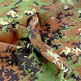 TOLKO Camouflage Stoff aus Ripstop Nylon | dünn wie Futterstoff | Farbecht Reißfest UV-beständig | Popeline Tarnstoff Armee Flecktarn Meterware 150cm breit (Italien Fallschirm)