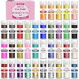 JEMESI Epoxidharz Farbe Mica Pulver, 35 Farben Seifenfarbe Set Pigmente Pulver, Metallic Farben Schimmern Sie Glitter Powder, für Kunstharz Gießharz, Lidschatten, Nagellack, S