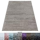 simpex Hochflor Teppich Shaggy Super Soft Wohnzimmerteppich Flor Weich, Farbe:Beige, Grösse:80 x 250