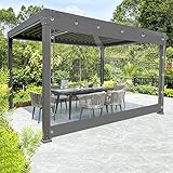 Pavillon-Zelt-Seitenwände, Abdeckplane Transparente PVC-Plane Mit Metallhaken Wasserdichter Vorhang Im Freien Zeltplanen Für Pergola, Terrassenvorhänge Anpassbare Größe (Farbe : Klar, Größe : 3x6m)