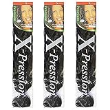 X-pression Premium Original Ultra Braid. - Color 1B ( Pack of 3 ) by X-p