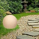 ML-Design Kugelleuchte Ø 30 cm Steinoptik, mit LED E27 7W, LED Gartenleuchte mit Erdspieße, IP65 spritzwassergeschützt, Kugellampe Gartenkugel Gartenlampe Gartenbeleuchtung Außenleuchte, Innen/Auß