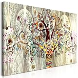 murando HandArt Bilder auf Leinwand Gustav Klimt Baum des Lebens 120x60 cm 1 TLG Leinwandbild Wandbilder Wohnzimmer Wanddekoration Moderne Kunst - Baum Steine Kunst l-A-0033-b