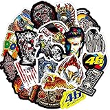 WYZNB Harley Retro Indische Lokomotive Gepäck Trolley Gitarre Cartoon Aufkleber 50p