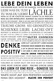 empireposter Motivational - Lebe Dein Leben Motivations Poster Plakat Druck - Grö