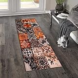 Läufer Teppich Küche Flur rutschfest 40X60CM, Polyester Waschbar und Dauerhaft, Hexagon Geometrische Schlafzimmer Gitter Muster Carpet, für Wohnzimmer Büro Esszimmer, Farbvielfalt Anpassb