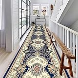 ZAQI Läufer Teppiche Flur Traditioneller Bauernhaus-Flurläufer-Teppich, Rechteckige Große Teppichläufer, Heim Sekretariat Waschbare rutschfeste Bodenmatte, Eintritt Willk