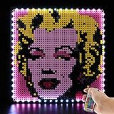 BRIKSMAX Led Beleuchtungsset für Lego Art Andy Warhols Marilyn Monroe - Compatible with Lego 31197 Bausteinen Modell - Ohne Lego Set（Fernbedienungsversion）