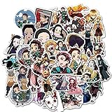 100 Stück Dämonentöter Aufkleber - Kimetsu No Yaiba Anime Wasserdichter PVC Aufkleber Lustiger Aufkleber Für Laptop, Skateboard, Wasserflasche, Fahrrad, Telefon, Gitarren, Gepäck