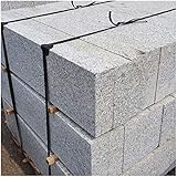 AUPROTEC Granit Bordstein Naturstein massiv 8 x 25 x 100 cm Leistenstein grau DIN EN 1343