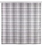 WENKO Duschvorhang Leblon, stilvoller Textil-Vorhang für Dusche und Badewanne, waschbar, wasserabweisend, mit 12 Ringen zur Befestigung an der Duschstange, 180 x 200 cm, Grau/Weiß