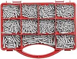 AGT Schraubenset: Schrauben-Set I mit 545 Teilen (Holzschrauben Set)