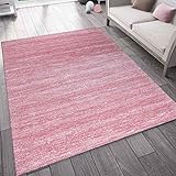 VIMODA Teppich Modern Rosa Kurzflor Meliert Farbecht Pflegeleicht Pastelfarben, Maße:160 x 230