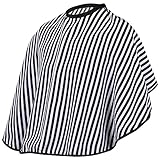 TRIXES Friseur Coiffeur Schulter Cape Umhang verstellbar Schwarz mit Weißen S