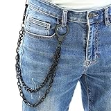 ZOYLINK Jean Keychain Hose Kette Mode Multilayer Kette für kreative H