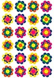 24 Prilblumen Aufkleber 45 mm, Retro Style 70er Jahre Kult, Wandstick