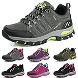 BOLOG Outdoor-Halbschuhe, Wanderschuhe, rutschfeste Kletterschuhe, leicht, atmungsaktiv, Trekkingschuhe für Damen und Herren, Grau - dunkelgrau - Größe: 41 1/3 EU