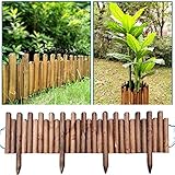 aniceday Zaun Palisade Gartenzaun Holz Zaun Rasenkante Beeteinfassung Plug-in Gartenzaun Klein Korrosionsbeständige Rollborder Holz Rasenkante Weiden Zaun Steckzaun Für Blumenbeete Rasenp