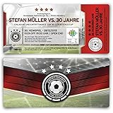 Einladungen (30 Stück) zum Geburtstag Deutschland Fußball Ticket 4 Sterne Einladungsk