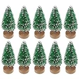 10pcs Mini Weihnachtsbaum 4,5 cm,Mini Tannenbaum für Tisch,Mini Christmas Tree Miniatur,Mini Weihnachts Baum Künstlicher Geschmückter Weihnachts Baum klein,Christbaum,Weihnachtsdek