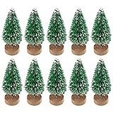 10pcs Mini Weihnachtsbaum 4,5 cm,Mini Tannenbaum für Tisch,Mini Christmas Tree Miniatur,Mini Weihnachts Baum Künstlicher Geschmückter Weihnachts Baum klein,Christbaum,Weihnachtsdek