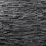 EPS-Schaumstoff Verblendsteine Tasso Ultraleicht - Wanddekoration / Fliesen / Verblendstein / Wandplatten (schwarz)