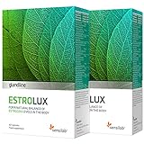 EstroLux Östrogen Kapseln – Natürliches Produkt, ohne Soja und Hormone - 7 Kraftvollen Zutaten – 120 Kapseln von Sensilab