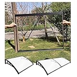 Vordach Haustür Überdachung, Transparent Polycarbonat Schlagfestigkeit Veranda Shelter, Terrasse Regen Schnee Startseite Mit Aluminium Halterung, Anpassbar ( Color : Klar , Size : 1PCS-80X100CM )